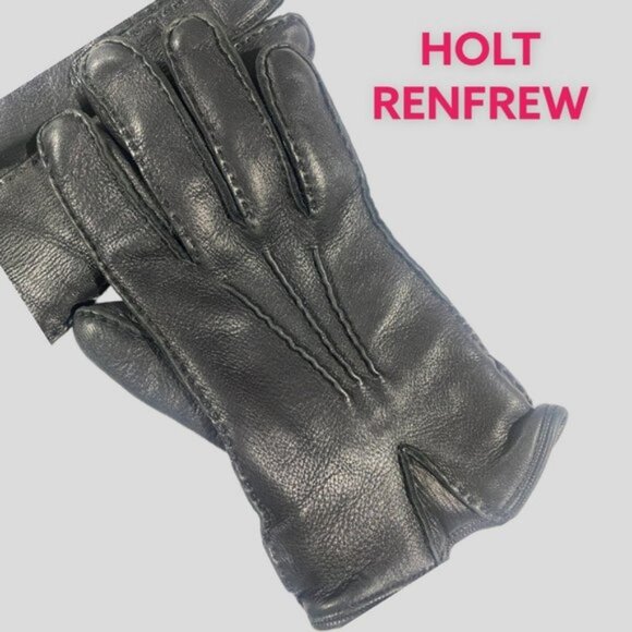 HOLT RENFREW LAMBSKIN DRIVING GLOVES (SZ 7) (GUC) - Picture 2 of 7